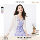 JESSIE簡(jiǎn)約V領(lǐng)七分袖單排扣針織空調開(kāi)衫春新款 白色 L