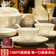 漢茗中式風(fēng)景德鎮(zhèn)骨瓷碗盤(pán)餐具整套家用高級(jí)感陶瓷碗碟筷套裝喬遷禮物 升級(jí)款60件套丨配高檔錦盒