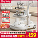 ANGI BABY嬰兒學(xué)步車(chē)防側翻寶寶學(xué)走路手推車(chē)多功能學(xué)步助步兒童學(xué)步車(chē) 奶油白【音樂(lè )+餐盤(pán)+推把+腳墊】