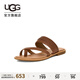 UGG夏季新款女士舒適時(shí)尚低跟純色簡(jiǎn)約交叉套趾休閑涼拖鞋1170550 CHE | 栗色 37