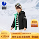 迷你巴拉【三防】冬季新款男女童雙面穿羽絨服保暖羽絨外套 黑色90001（白鴨絨） 120