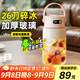皆米（GUESMI）榨汁杯玻璃電動(dòng)榨汁機果汁機攪拌杯小型便攜家用多功能?chē)崌嵄?16刀頭 GM-Z2503 西柚粉 1L