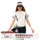 FPA哈蘇運(yùn)動(dòng)修身拼接短袖 潮牌夏季圓領(lǐng)復(fù)古百搭顯瘦休閑撞色t恤女 白色 M