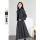 梵希蔓毛呢西裝套裝女秋冬季新款高級感輕奢羊毛套裝 深花灰色   M