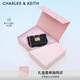 CHARLES&KEITH拼接菱格鏈條單肩斜挎小方包女包生日禮物CK2-80701360