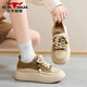 公牛世家女鞋2025秋季新款厚底小個(gè)子增高鞋子女士軟底休閑鞋百搭運動(dòng)板鞋 卡其【四季款單鞋】GN12520Z021 38