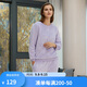 舒雅（Schiesser）女士珊瑚絨圓領(lǐng)毛絨可外穿長(cháng)袖長(cháng)褲家居服套裝 淺紫 M