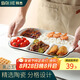 拜杰陶瓷減脂分餐盤快餐盤學(xué)生餐盒分格月子餐具一人食早餐盤盤子12寸