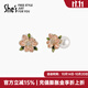 She's茜子愛(ài)的模樣浪漫花朵瑩潤工藝珍珠耳環(huán)925銀針耳釘生日禮物女 淡粉色A0