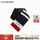 E·LAND KIDS衣戀秋冬新品男童帥氣撞色條紋logo針織圍巾 Navy藏青色/59 FRE