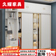久耀2025新款臥室家用推拉門(mén)衣柜整體組合輕奢實(shí)木質(zhì)奶油白色移門(mén)衣櫥 1.2米單衣柜