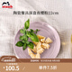 琺寶（staub） 夜櫻粉陶瓷餐具家用飯菜甜品湯喬遷禮 陶瓷深盤(pán)夜櫻粉22cm 1頭