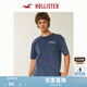 HOLLISTER【焦邁奇同款】25夏新款LOGO棉質(zhì)T恤男裝女裝KI323-5368 海軍藍 XL (180/116A)