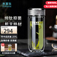 水宜生純鈦玻璃杯雙層防燙鵝蛋杯便攜抑菌高檔泡茶杯水晶杯子男女士禮盒 鈦晶銀【禮盒包裝】
