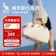 愛華仕城市旅行系列女士大容量行李包袋手提包斜挎健身包商務(wù)出差米白色
