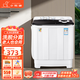 小鴨牌家用洗衣機(jī)雙缸半自動(dòng)大容量 8.5公斤雙桶小型嬰兒童波輪洗脫兩用仿手搓洗省電易操作 以舊換新 8.5公斤【強(qiáng)力去污｜洗脫分離｜新升級(jí)款】