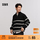 森馬（Semir）森柔|毛衫男冬季含羊毛針織衫半開(kāi)襟毛衣情侶內搭101724107206