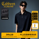 卡賓（CABBEEN）【重磅純棉】男裝美式街頭Polo衫潮牌短袖衫短袖上衣拉鏈翻領(lǐng) 煤黑色01 L /175/50