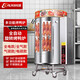 艾風(fēng)格烤鴨爐商用電熱全自動(dòng)旋轉木炭煤燃氣 烤雞魚(yú)五花肉吊爐烤箱 850常規款圓形燃氣款