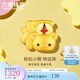 六福珠寶輕松小熊足金福字黃金轉運珠吊墜5D硬金鎏彩工藝串珠手繩023414PA 金重0.49克