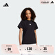adidas休閑簡(jiǎn)約舒適上衣圓領(lǐng)短袖T恤女裝夏季阿迪達(dá)斯官方輕運(yùn)動(dòng) 黑色 L