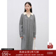 自巧小個(gè)子灰色polo針織連衣裙女秋冬2024新款韓系長(cháng)袖寬松毛衣裙 水灰色 XS (2碼)