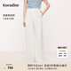 珂萊蒂爾2025夏季新款高腰寬松休閑褲女時(shí)尚百搭直筒長(cháng)褲 本白 M