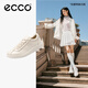 愛(ài)步（ECCO）休閑鞋女 2025時(shí)尚百搭簡(jiǎn)約輕盈牛皮德訓鞋板鞋 柔酷220263 石灰色22026301378 38