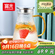 富光 玻璃杯耐熱玻璃涼水壺帶把手大容量家用壺花茶杯子茶壺冷水壺