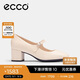 愛步（ECCO）夏季時尚優(yōu)雅風(fēng)瑪麗珍粗跟高跟鞋 型塑290963 石灰色37