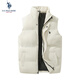 U.S. POLO ASSN.羽絨棉馬甲男秋冬季戶(hù)外防風(fēng)百搭坎肩保暖背心男外套 米白 2XL 