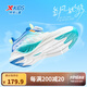 特步（XTEP）童鞋【氫風(fēng)8.0護(hù)足跑鞋】夏季透氣旋鈕扣飛彈科技機(jī)器人同款跑鞋 帆白/普魯士藍(lán) 【氫風(fēng)8.0】 36 碼