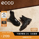 愛(ài)步（ECCO）短靴女 冬季高端品牌簡(jiǎn)約通勤厚底切爾西靴 革新214793 黑色36
