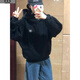 詩丹蕊黑色衛(wèi)衣外套女秋冬季拉鏈2025新款連帽寬松韓系開衫早秋款春上衣 黑色【秋冬加絨】 均碼 【可備注碼數(shù)】