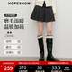 紅袖復古學(xué)院風(fēng)半身裙2025冬季新款女裝手工定位百褶A字顯瘦百搭短裙 黑灰090（預售10.29） XL