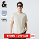 杰克·瓊斯（JACK&JONES）25年男裝T恤男夏季T恤舒適男士短袖涼感多色上衣純色水洗不易走形 乳白色A05 M 175
