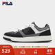 斐樂（FILA）官方男鞋TARGA復(fù)古板鞋冬季新款圓盾鞋休閑鞋運(yùn)動鞋 黑/絨鎳灰-BB 42