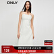 ONLY收腰氣質(zhì)休閑短裙牛仔吊帶連衣裙女|123342002 J2Z 白色牛仔提花印花 M 165/84A