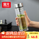 富光玻璃杯雙層 帶茶隔大容量隔熱茶杯高檔商務(wù)泡茶車(chē)載水杯透明杯子