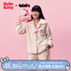野獸派家居（tbh）三麗鷗Hello Kitty法蘭絨家居服套裝冬季可外穿睡衣女 Hello Kitty法蘭絨家居服 奶白條紋 M