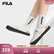 FILA 斐樂(lè)官方女鞋SMILA摩登拖鞋2025夏季新款元?dú)馔闲蓍e勃肯鞋 豆腐白-TF 37.5