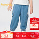 巴拉巴拉童裝兒童長(cháng)褲工裝牛仔褲男童褲子夏季寬松束腳褲時(shí)尚百搭 牛仔中藍88201 120