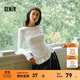 森馬（Semir）長(cháng)袖T恤女純色木耳邊氣質(zhì)緊身冬2025新款荷葉邊上衣簡(jiǎn)約甜美 白色調00311 L