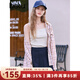 百圖betu女裝2025春季新款襯衫美式復古寬松格子開(kāi)衫外套女2502T33 粉紅 M