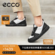 愛步（ECCO）休閑鞋男 耐穿拼色時尚潮流板鞋 街頭720系列520814 黑色/白色40