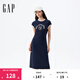 Gap女裝2025夏季新款LOGO修身運動(dòng)無(wú)袖連衣裙長(cháng)裙衛衣裙765947 海軍藍 XL (175/92A) 亞洲尺碼