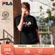 FILA 斐樂(lè )官方男女同款針織T恤2025年夏季純棉寬松休閑情侶短袖t恤