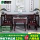木西蕓2025新款中堂供臺六件套條案供桌中式仿古家用實(shí)木堂前八仙桌雕花 2.05米太師中堂四件套 整裝