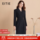 愛(ài)特愛(ài)（EITIE）高級感簡(jiǎn)約通勤百搭小黑裙正式西裝連衣裙秋季新款7507218 極簡(jiǎn)黑20 XL 170