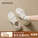 達芙妮（DAPHNE）厚底老爹鞋女款2025夏季新款顯腳小輕便軟底網(wǎng)面透氣運動(dòng)休閑鞋子 DW251233米色 36